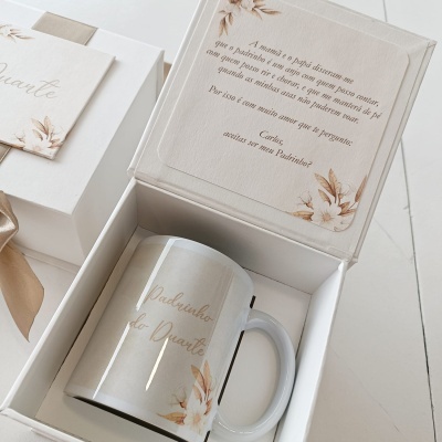 Caixa Convite Padrinhos Batismo