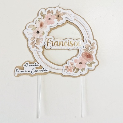 Topo de Bolo em Scrapbook