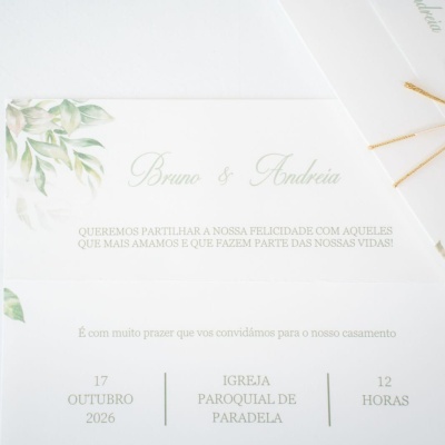 Convite Andreia & Bruno e Batizado