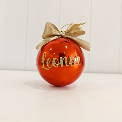 Bola Natal Vermelha Personalizada