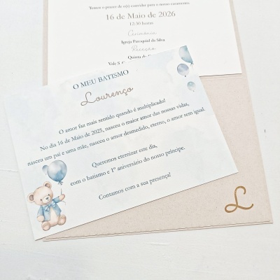 Convite Helena & António e Batizado