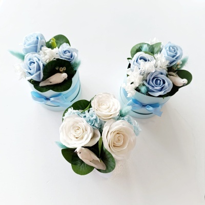 Box flores azul