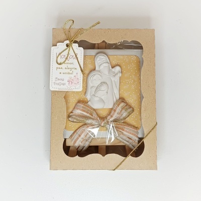 Tela com presépio em scrapbook