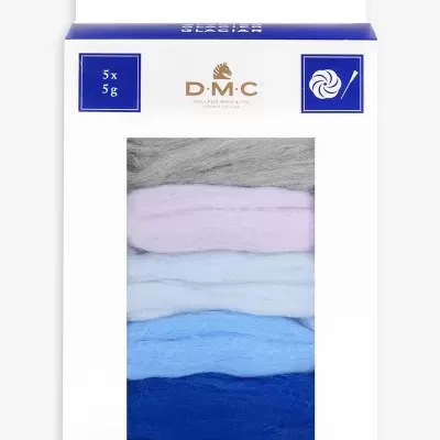 Lã cardada para Feltragem - Pack 5 Cores DMC