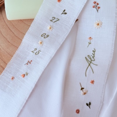 Fitas Batizado Bordadas à Mão