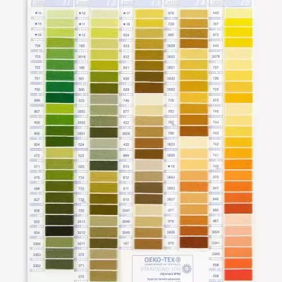 Carta de cores fios Mouliné e Perlé (Marca DMC)