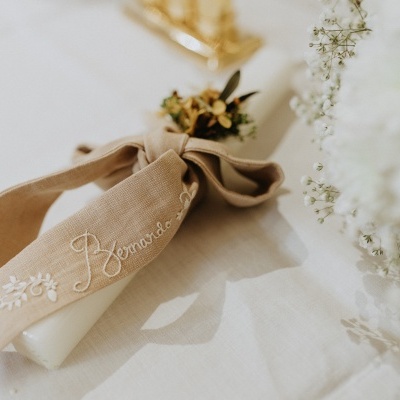 Fitas Batizado Bordadas à Mão