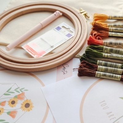 KIT de Bordado - Girassóis