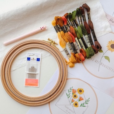 KIT de Bordado - Girassóis