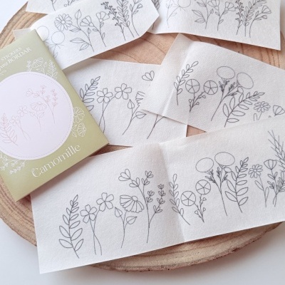 Adesivos Hidrossolúveis para Bordar — Jardins de Flores