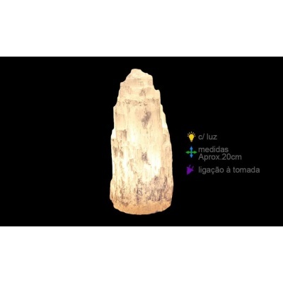 Candeeiro Selenita s/base Aprox.20cm