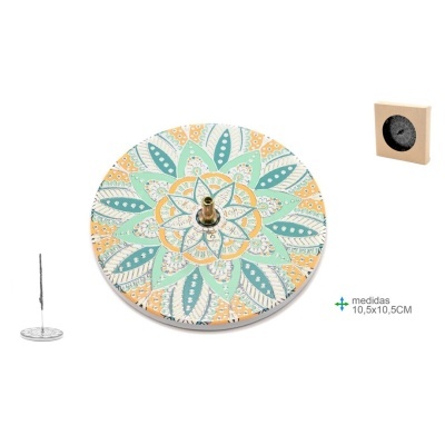 Queimador Cerâmica Mandala 10,5x10,5cm Queimador Cerâmica Mandala 10,5x10,5cm