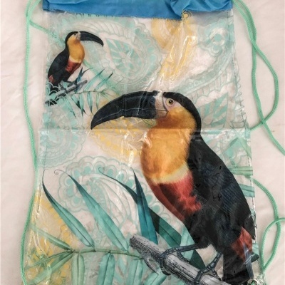 Mochila Poliester Transparente 43x31 cm