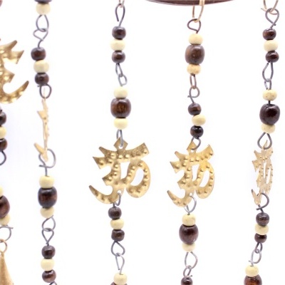 Espanta Espírito Madeira Mandala OM 25X25X74cm