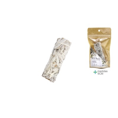 Tocha Sálvia Branca 9cm