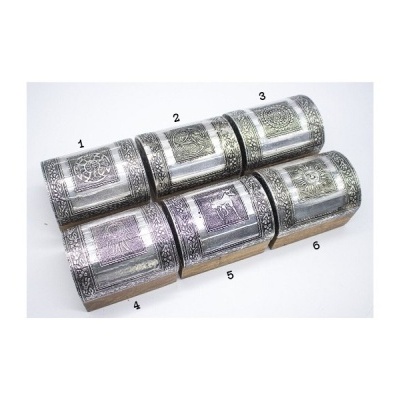 Caixa de Madeira Decorada 7.5X10X7.5 Caixa de Madeira Decorada 7.5X10X7.5