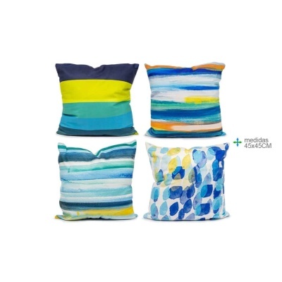 Almofada Polyester Listas 45x45cm Almofada Polyester Listas 45x45cm