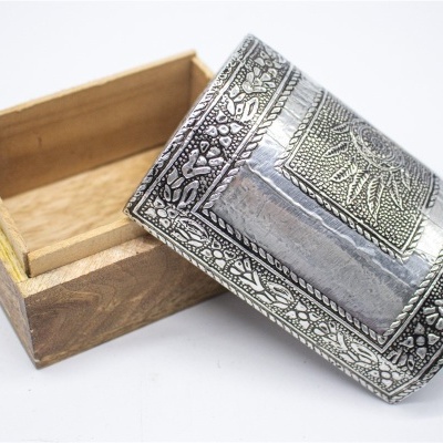 Caixa de Madeira Decorada 7.5X10X7.5 Caixa de Madeira Decorada 7.5X10X7.5