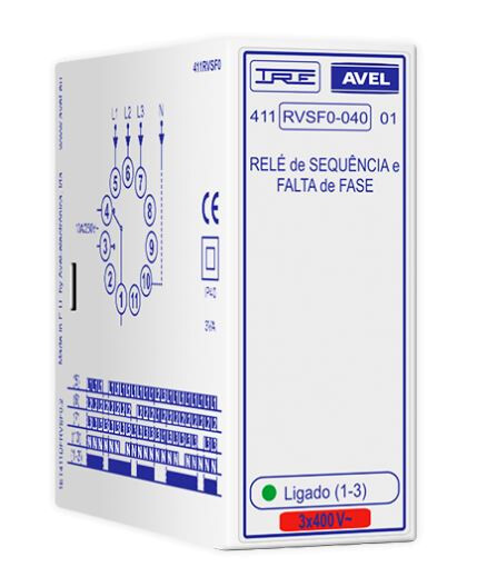 Rele Sequencia e Falta de Fase 400V 411 RVSF0-040 01 AVEL Rele Sequencia e Falta de Fase 400V 411 RVSF0-040 01 AVEL