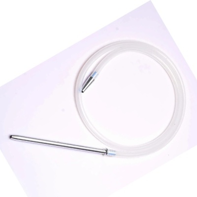 Mangueira Silicone + Boquilha Alumínio TRANSPARENTE