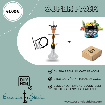 PACK SHISHA PREMIUM CAESAR 45CM