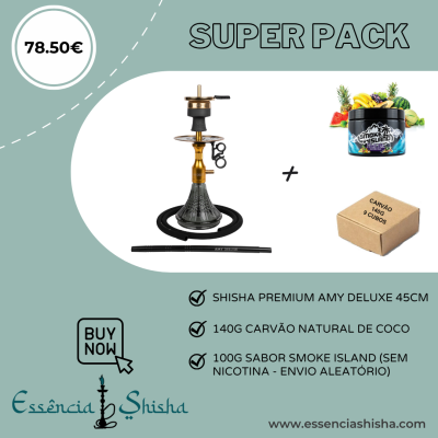 PACK SHISHA PREMIUM AMY DELUXE ALU CAGE MINI 45CM