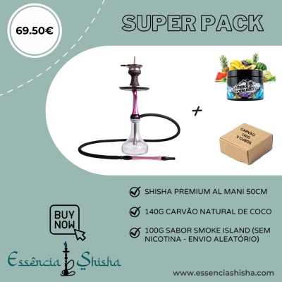 PACK SHISHA PREMIUM AL MANI ORCA 50CM