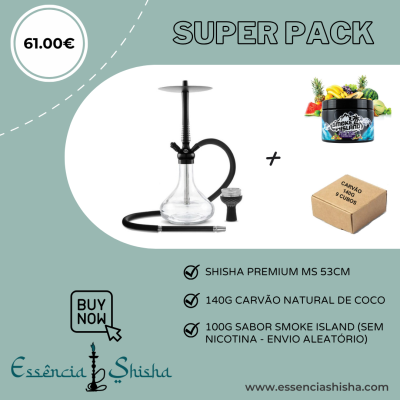PACK SHISHA PREMIUM MS PURE 53CM