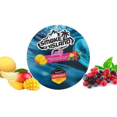 SMOKE ISLAND LADY 100G (MELÃO, MANGA, FRUTOS VERMELHOS E MENTA)
