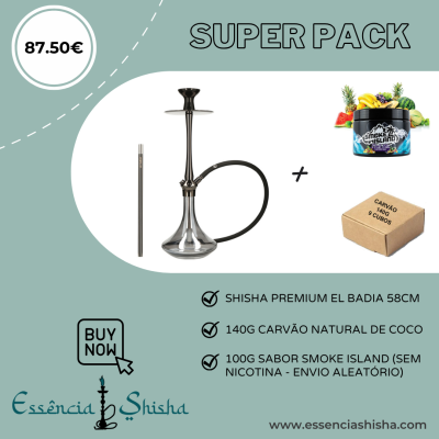 PACK SHISHA PREMIUM EL BADIA C7 V2 58CM