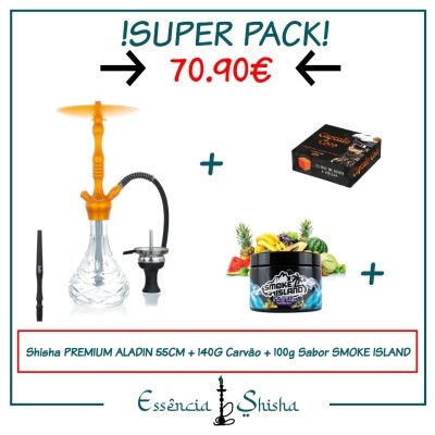 PACK SHISHA PREMIUM ALADIN 55CM