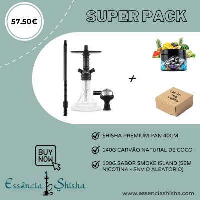PACK SHISHA PREMIUM PAN TATOOWINE 40CM