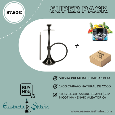 PACK SHISHA PREMIUM EL BADIA C7 V2 58CM