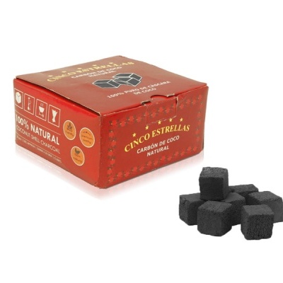 CARVÃO CINCO ESTRELLAS - 500 G - 32 CUBOS
