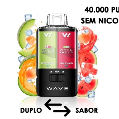 VAPE DESCARTÁVEL DUAL 40000 PUFFS - TRIPLO MELÃO E GELO & TRIPLA MELANCIA E GELO