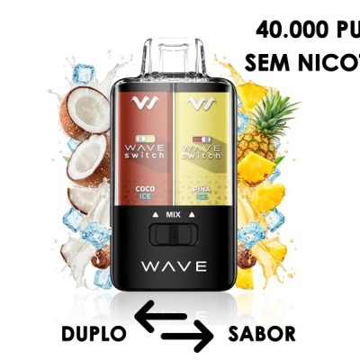 VAPE DESCARTÁVEL DUAL 40000 PUFFS - COCO E GELO & ANANÁS E GELO