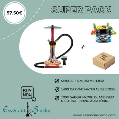 PACK SHISHA PREMIUM MS FLASH 43CM