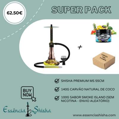 PACK SHISHA PREMIUM MS ZEUS 55CM