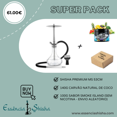 PACK SHISHA PREMIUM MS PURE 53CM