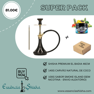 PACK SHISHA PREMIUM EL BADIA C5 V2 46CM