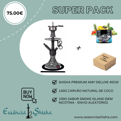 PACK SHISHA PREMIUM AMY DELUXE ALU BRILLI S 40CM