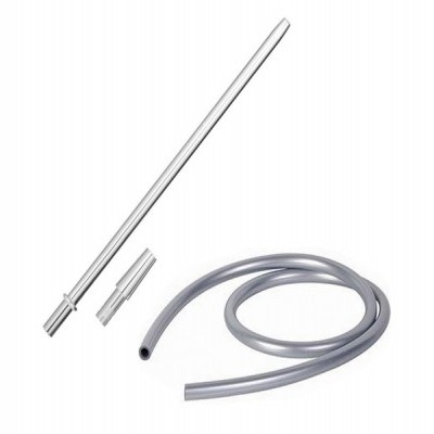 Mangueira Silicone + Boquilha Alumínio Prateado