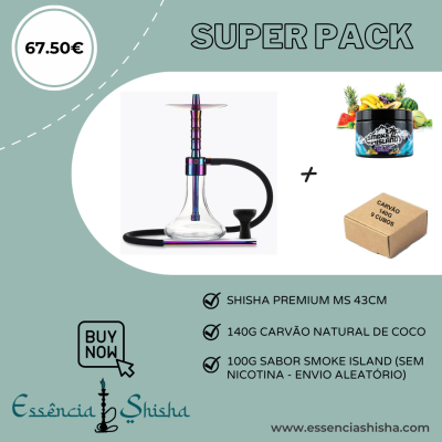 PACK SHISHA PREMIUM MS MAGMA 43CM