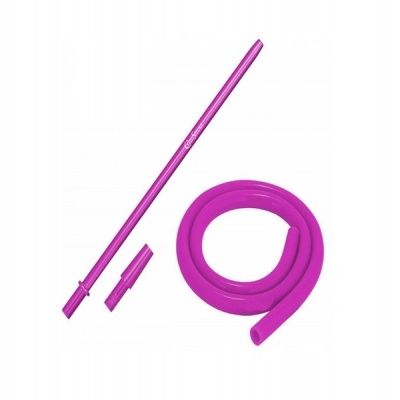 Mangueira Silicone + Boquilha Alumínio ROSA