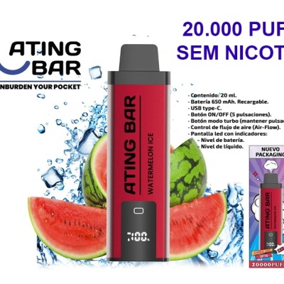 VAPE DESCARTÁVEL 20000 PUFFS - MELANCIA E GELO