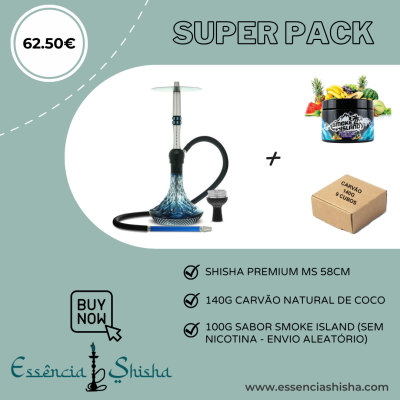 PACK SHISHA PREMIUM MS BLACK DIAMOND 58CM