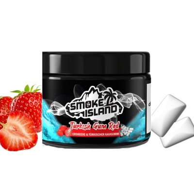 SMOKE ISLAND TURKISH GUM RED 100G (PASTILHA DE MORANGO)