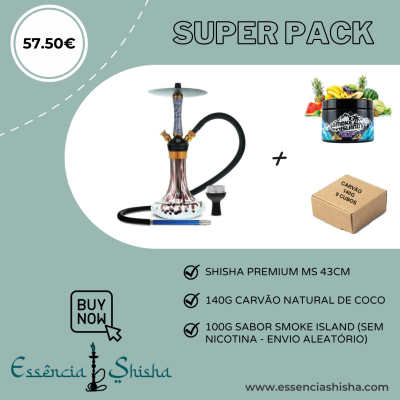 PACK SHISHA PREMIUM MS FLASH 43CM
