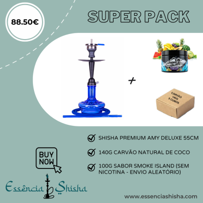 PACK SHISHA PREMIUM AMY DELUXE UNIO 55CM