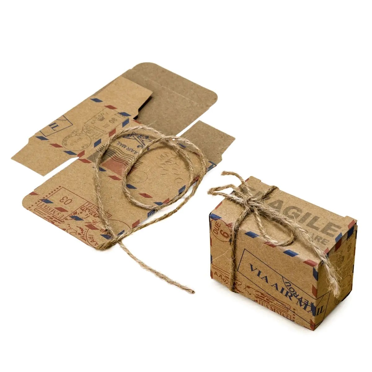 25 Caixas de correio aéreo c/ cordão rústico E950